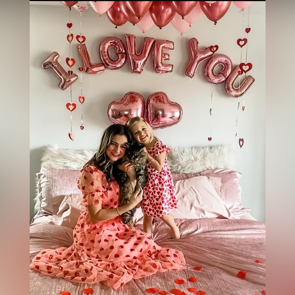 Rachel Parcell Sequin Hearts Tulle Midi Dress Size small - Picture 13 of 13